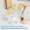 PATIKIL 40mm/1.57" Foam Lid Liner, 160Pcs Adhesive Round PS Pressure