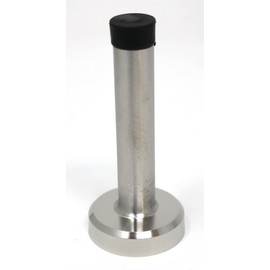 fiXte Stainless Steel Door Stop Wall Floor Mounted Stopper Skirting Board Metal Buffer (95mm)