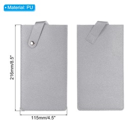 PATIKIL PU Leather Knife Meat Cleaver Sheath, Waterproof Chef Knife Guards Wide Knife Protector Cleaver Cover for Home Kitchen, Silver