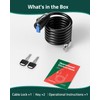 CAMOVUE Trail Camera Cable Lock, 1.5m/3ft Anti-Theft Steel Cable, Cut-Resistant