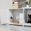 Large Litter Box Enclosure with Shelves and Doors, 52'' Litter
