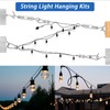 String Light Hanging Kit with 300FT Vinyl Coated 304 Stainless