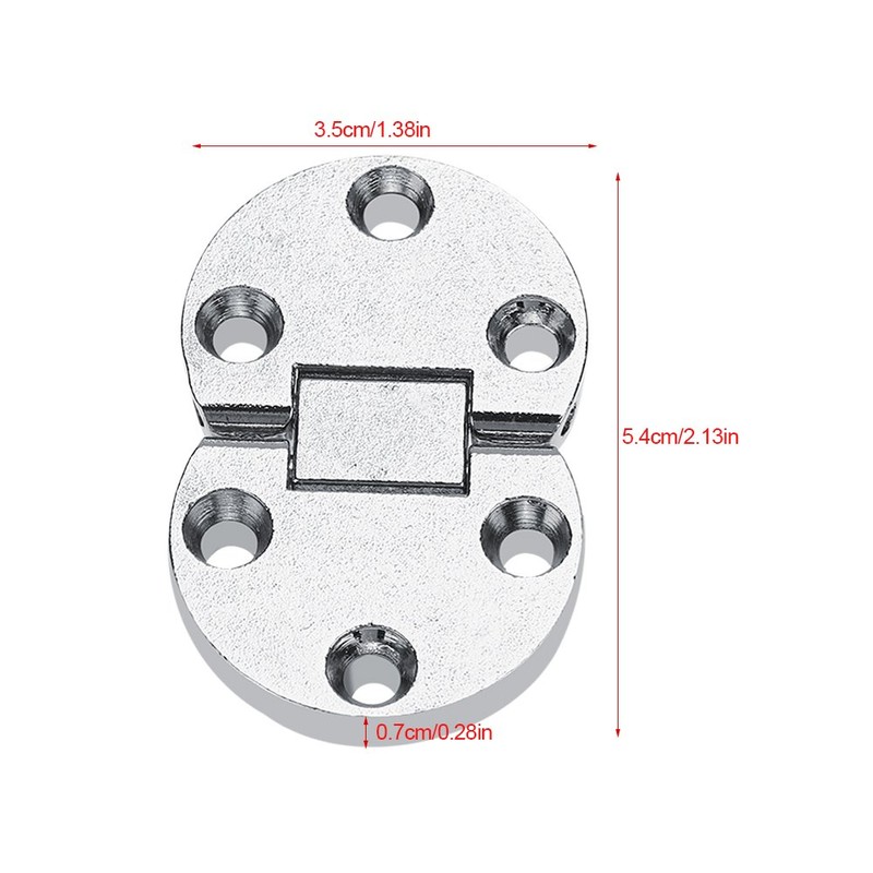 Folding Flip Top Hinge, 2Pcs Zinc Alloy Self-Supporting 180 Degree