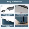 JUBEST 4FT Heavy Duty Bypass Door Hardware with Finger Pulls,Sturdy