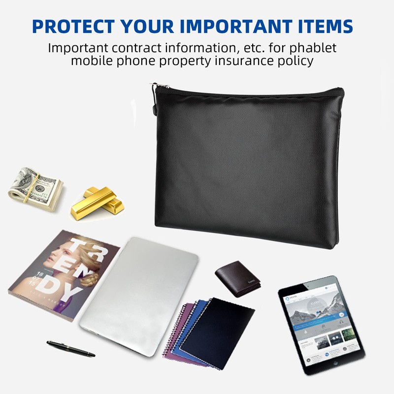 Document Bag Safe Fireproof Waterproof Fireproof Document Box Money Bag