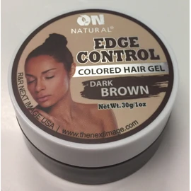 On Natural Edge Control Hair Colored Gel, Dark Brown, 1 Ounce