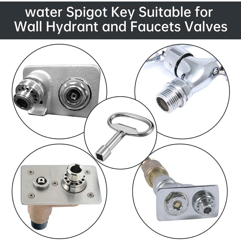 Pack of 2 Square Keys, 8 mm Square Key Valve,