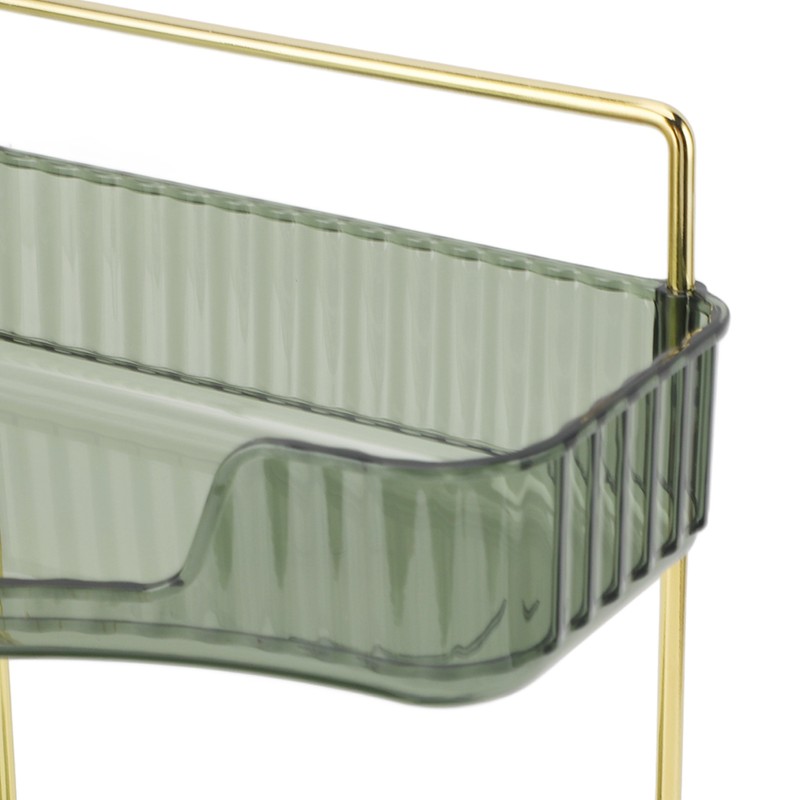 2 Tier Corner Bathroom Countertop Organizer Space Saving Easy Assembly