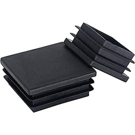Lumeiy Pack of 20 Pipe Plugs 40 x 40 mm Lamellar Plugs Plastic Black Pipe Plugs for Pipe Covers