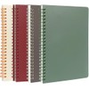Dzpuhuojz Spiral Notebook, 4 Packs College Ruled Lined Paper, PP