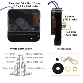 TIKROUND Youngtown 12888 Step Quartz Movement Repair Part with Hour Trigger Switch.7/64 Inch Maximum Dial Thickness, 17/32 Inch Total Shaft Length. B Hands