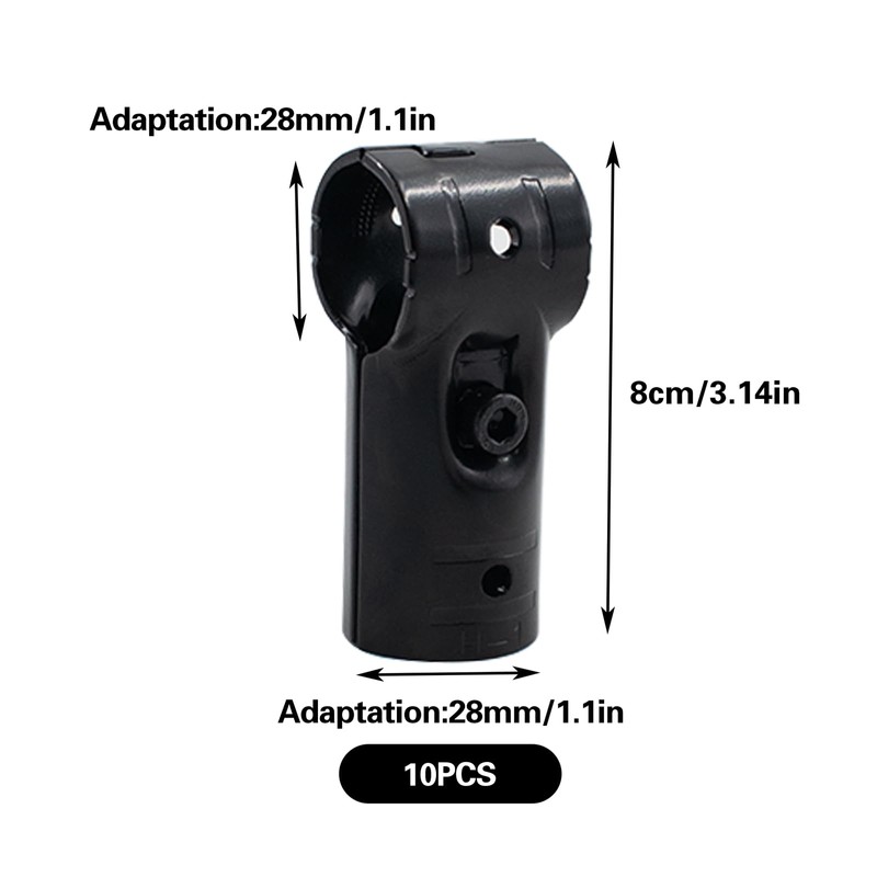 Pack of 10 T Pipe Clamps Connection Pipe Connector End