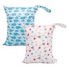 ALVABABY 2 bolsas de tela para pañales húmedos y secos,