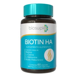Biosuple Biotina Ácido Hialurónico Vitaminas 60 Cápsulas Uñas Cabello