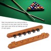 Wall Mounted Billiard Pool Cue Rack 6 Cues Wooden Billiard