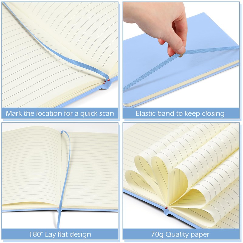 Honoson 20 Pack Lined Journal Notebooks A5 Hardcover Executive Notebook