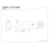 Kingston Brass K189A3 5-1/4 Inch Zinc Tub Spout with Diverter,
