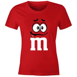 MoonWorks® Women's T-Shirt Carnival M Print Group Costume Fancy Dress Last Minute Fancy Dress Costumes Women, 3 Red