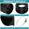 2 Connectors Round Duct Pipe 75 mm with 4 Stainless