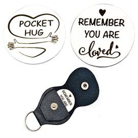 RFTWXHPN Christmas Birthday Gifts for Women Men Remember You Are Loved Pocket Hug Coin for Friends Boyfriend Inspirational Pocket Hug Keychain Gifts for Daughter Encouragement Gifts