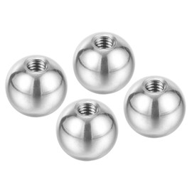 PATIKIL M4x12mm Ball Nuts Knob, 4 Pack Female Thread 304 Stainless Steel Round Blind Hole Screw Cap Cover for Lighting Machinery DIY Decoration, Silver