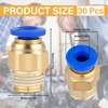 Pack of 30 PC4-M10 Plugs, PC4-M10 Connector, Straight PC4-M10 Pneumatic