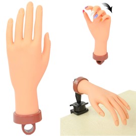 Nail Practice Hand for Acrylic Nails, Mannequin Hands for Nails Practice, Flexible Fake Hands to Practice Fake Nails Bendable Fake Hand Manicure Practice Hands Nail Art Training Hand 1Pc