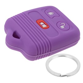 iSaddle for Ford 3 Buttons Key Fob Silicone Case - Keyless Entry Remote Control Car Key Fob Protector For Ford E150 E250 E350 F150 F250 F350 Escape Explorer Focus Fusion Lincoln Mercury Mazda (Purple)