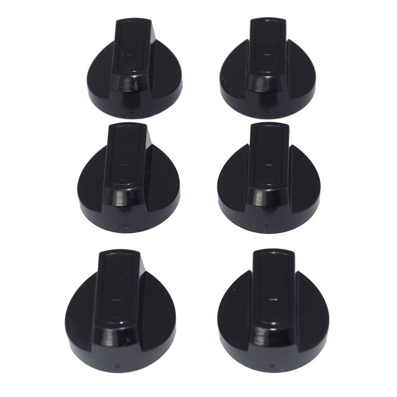 Ufixt Universal Black Control Knobs for Ovens, Cookers and Hobs