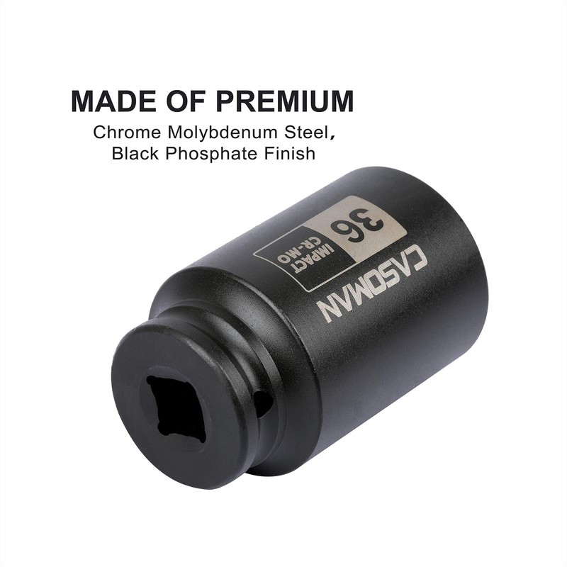 CASOMAN 1/2" Drive x 36 mm Deep 6 PT Impact