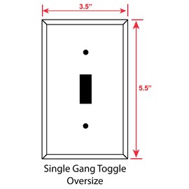 Art Plates Brand Single Gang Toggle OVERSIZE Switch/OVER SIZE Wall Plate - Dandelion