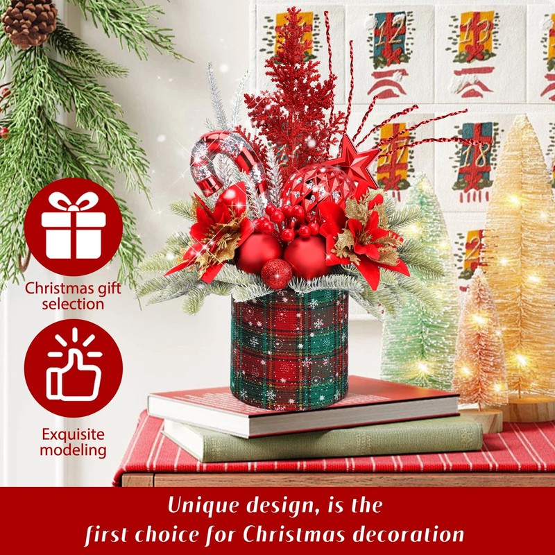 Small Christmas Tree Tabletop Artificial Mini Christmas Tree Decorations with