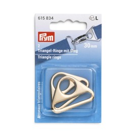Prym 615834 Triangle Rings with Bridge 30 mm New Gold