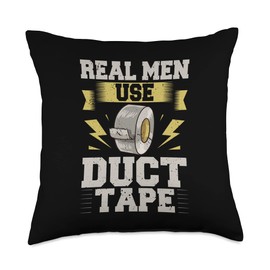 Duct Tape Roll Duck Taping Crafts Gaffa Tape Throw Pillow