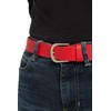 BlackButterfly Women's Genuine 100% Leather Jeans Dress Belt (Red, L)