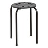 Norwood Commercial Furniture Black Stacking Stool Set - Stackable Nesting