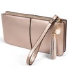 befen Genuine Leather Wristlet Clutch for Women Ultra-Slim Ladies Credit