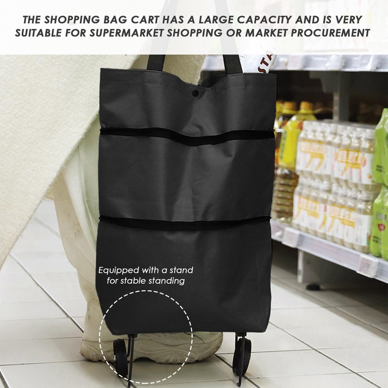 1 x shopping bag trolley, 1 x coin purse, shopping