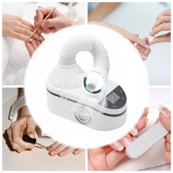Unbranded White Tabletop Nail Manicure Dust Cleaning Nail Dust Collecting