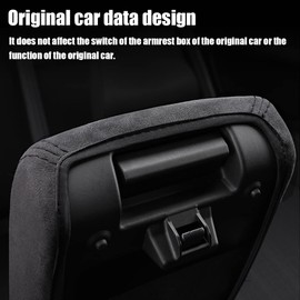 Rifoda for 11th Gen Civic Center Console Armrest Cover Suitable for Honda Civic Sedan Hatchback LX EX EX-L Sport Touring 2022 Scratch Resistance Armrest Box Leather Cover(Black Leather Red Stitchs)