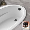 Black Universal Tub Drain Tip Toe Tub Conversion Kit Assembly,