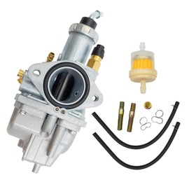 Yonder Flux Carburetor with Intake Manifold Boot Kit for Yamaha Tri Moto, for Timberwolf 250, for Breeze, for Grizzly, 1983-2013 Replaces OE: 4BD-14101-00-00 4KD-14101-02-00