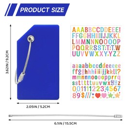 CPCOIN Suitcase Tags 2 Pack Durable Silicone Luggage Tag Quickly Spot Bag Labels Travel Identifier Tags for Backpacks (Blue * 1 DIY Alphabet Sticker)