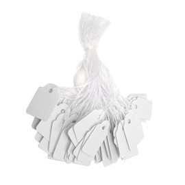 Honbay 500PCS Mini Size 24x15mm Blank White Jewellery Price Tags Price Labels with Strings