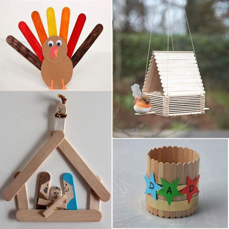 Xujia Small All Natural Wax Applicator Sticks 4 Inch (Pack