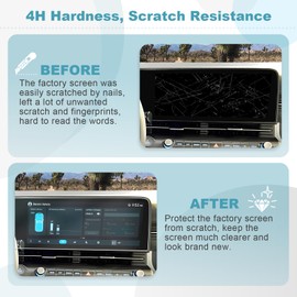 CDEFG 2PCS for 2024 2025 Hyundai Kona 12.3” Screen Protector for 2024 2025 Hyundai Kona SX2 Accessories Screen Protector Integrated Dual Center Touch Screen Digital Intrument Display