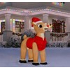 Gemmy Rudolph The Red Nosed Reindeer W/ Blinking Nose Christmas