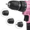 WORKPRO 12V Pink Cordless Drill Driver Set Home Tool 61PC