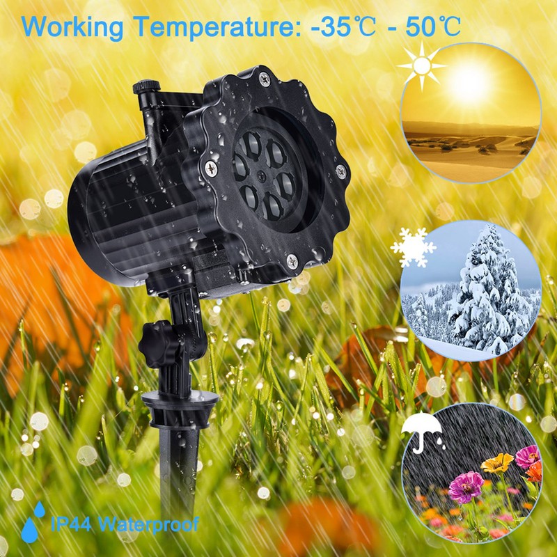 LED Projector Light, Outdoor Indoor Xmas Decorative Lights, Rotating Waterproof
