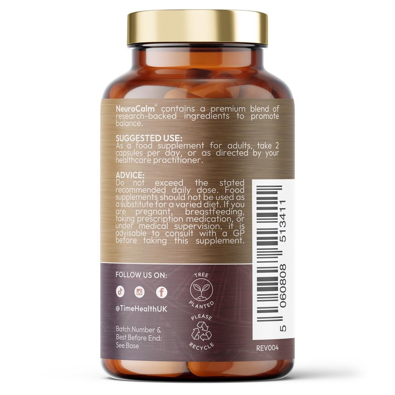 NeuroCalm® – Relax & Unwind – Saffron, KSM-66 Ashwagandha, L-Theanine,